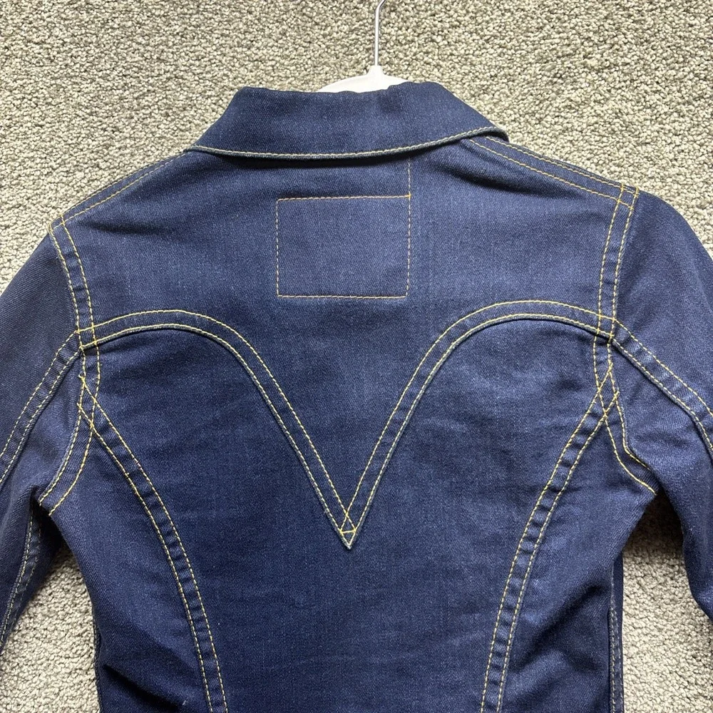 Levi's Denim Vintage‎ Jacket Womens XS Dark Blue Type 1 Iconic Trucker Jacket